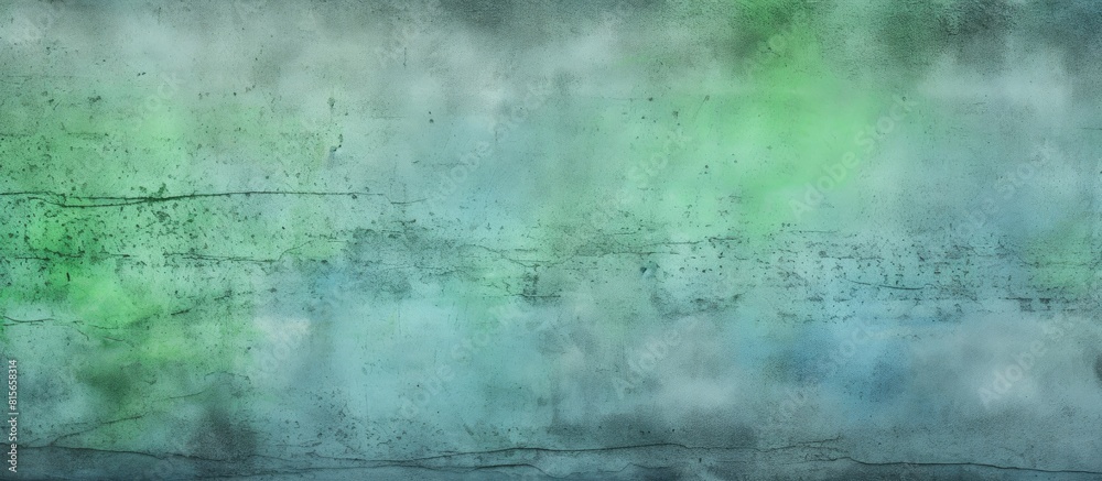 Fototapeta premium Abstract blue green background texture concrete or plaster hand made wall Copy space for text