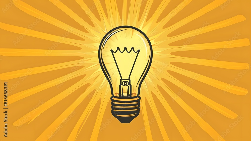 stylish conceptual digital light bulb idea design