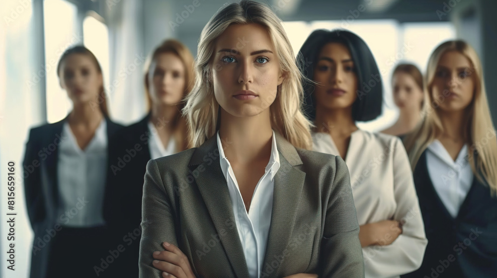 Group of confident female executives ,looking at the camera. Generative AI Group of confident female executives ,looking at the camera. Generative AI