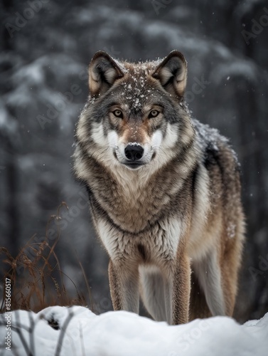 Wolf in snow