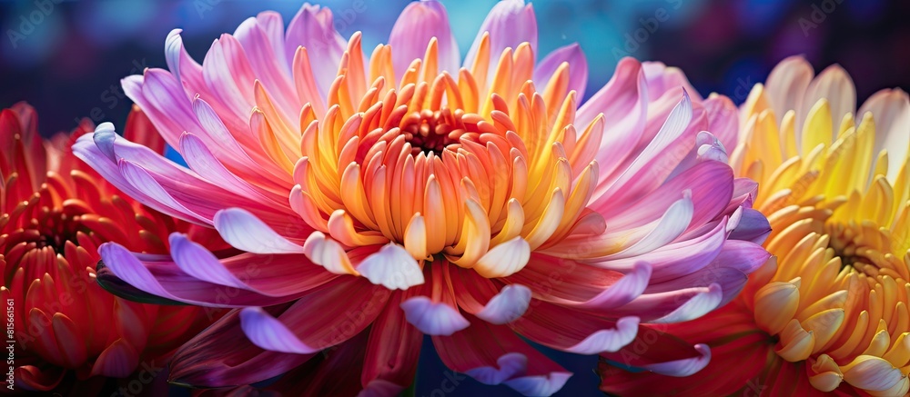 Chrysanthemum flower colorful flower flower decoration flower for design Banner copy space