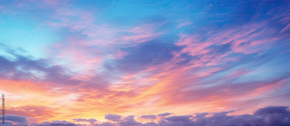 Fototapeta premium Vivid color of sky in the lately evening for background texture. copy space available