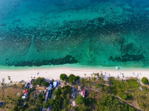 Aerial view of Langob Beach, Malapascua, Philippines photo