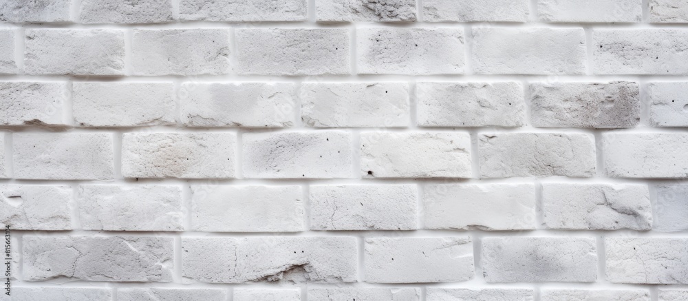Fototapeta premium White brick background with bumpy and rough texture. copy space available