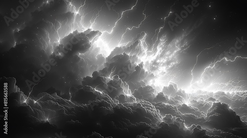 their brilliance captured in stunning detail against the backdrop of a stormy night. Each flash reveals the raw energy of the heavens, frozen in time for eternity.