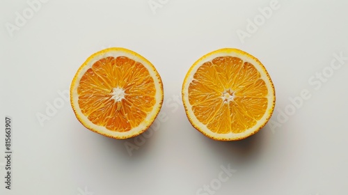 Orange Cut in Half with Slices  Shutterstock Style
