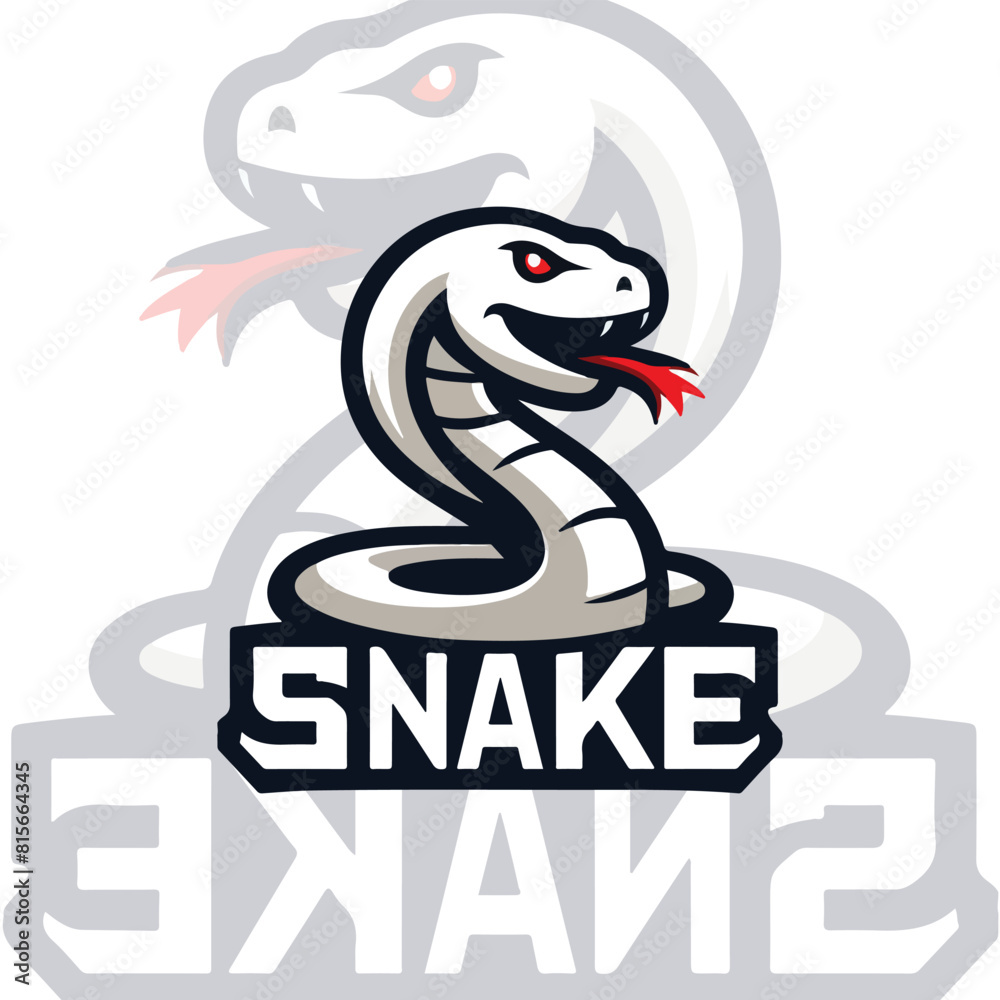 Fototapeta premium snake logo isolated generate ai