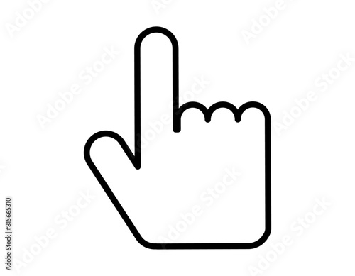 シンプルな指差しアイコン