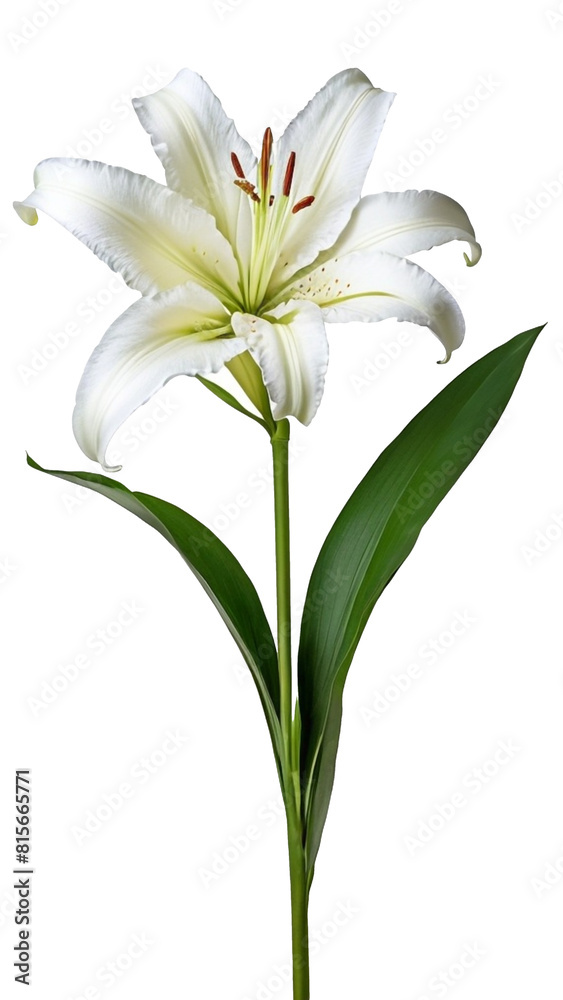 White lily flower png transparent background, generative ai White lily flower png transparent background, generative ai