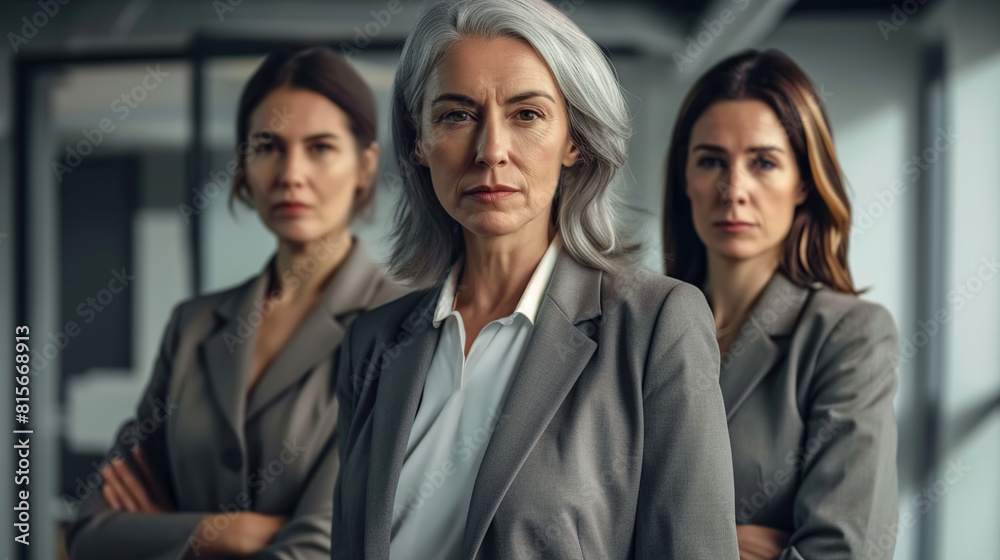Group of confident female executives ,looking at the camera. Generative AI Group of confident female executives ,looking at the camera. Generative AI