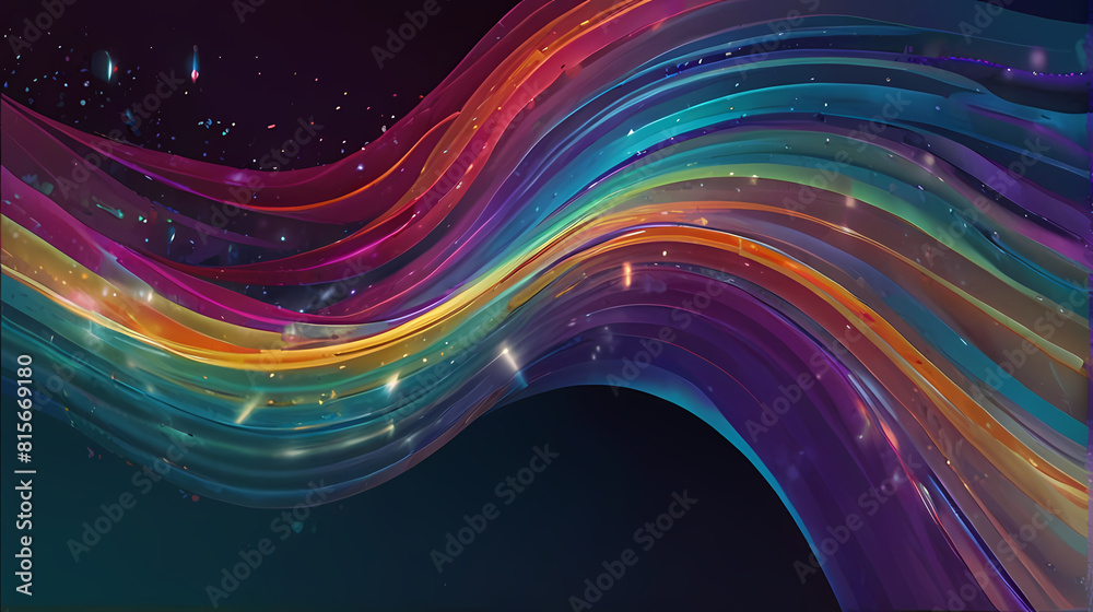 Colorful Abstract Background With Hologram Swirl Theme Colorful Abstract Background With Hologram Swirl Theme