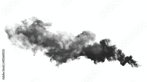 Smoke cloud. Abstract smoky silhouette from gas dust
