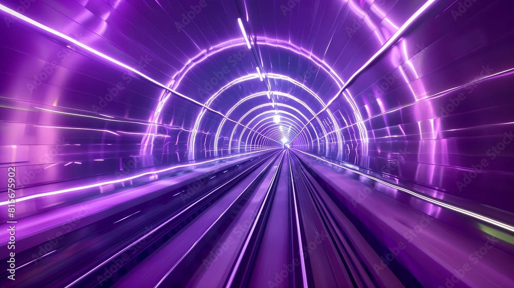 Fototapeta premium futuristic technology background with abstract speed light trails and effect route that moves quickly.