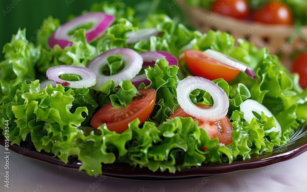 Fresh Vegetable Salad Close-Up Fresh Vegetable Salad Close-Up