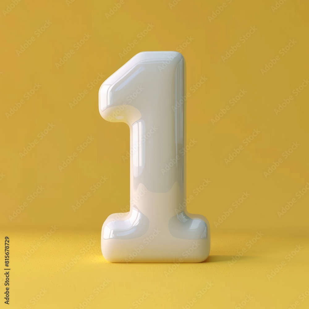 A white Plastic Number A white Plastic Number
