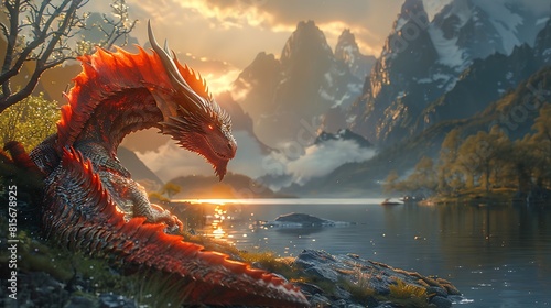 Journey into the realm of fantasy with a captivating view of mythical creatures and enchanted landscapes, brought to life with cinematic realism.