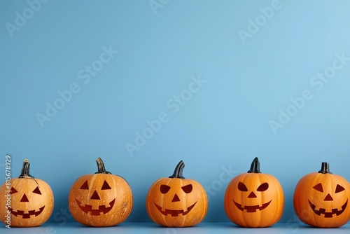 Spooky Halloween Pumpkin cut out by kids in Studio photography