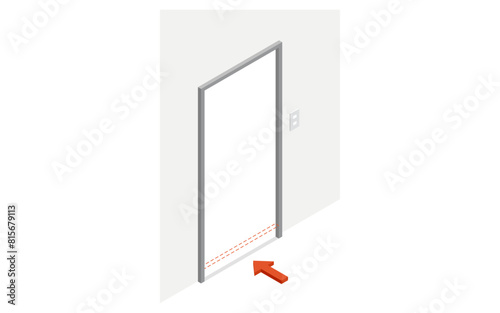 Home remodeling, care remodeling to make rooms barrier-free, isometric illustration