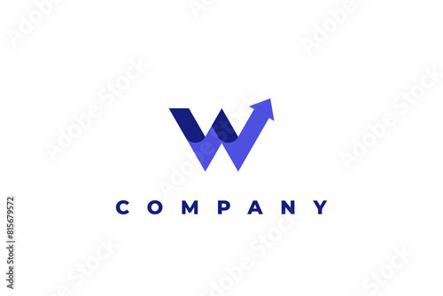 logo letter w arrow business modern