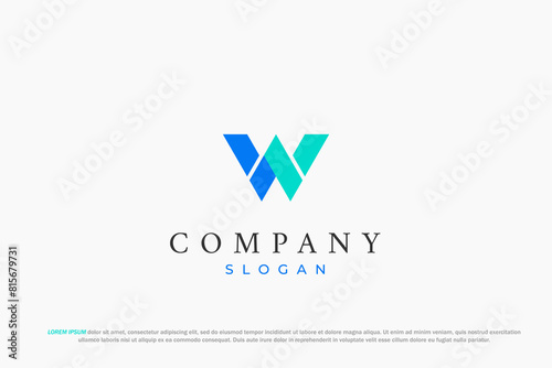 logo letter w abstract modern business