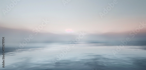Misty morning hues blend softly in an abstract with a touch of sunrise pink.