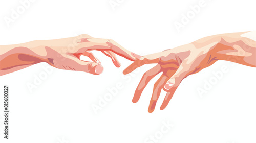 Two hands reaching together in love trust support.