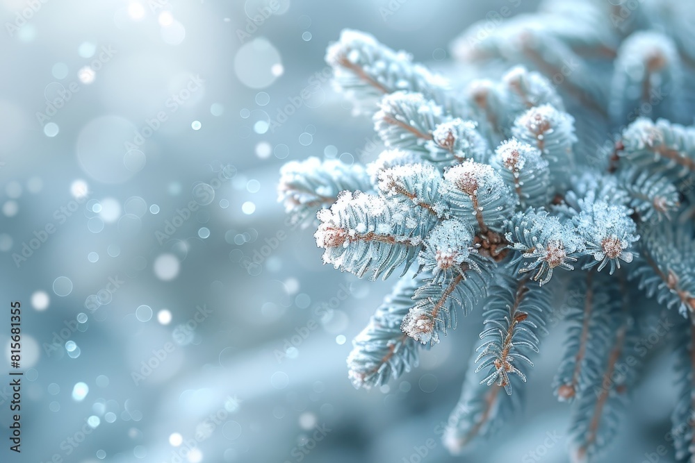 Pine Tree Covered in Snow: Winter scene with snow-laden branches. Pine Tree Covered in Snow: Winter scene with snow-laden branches.