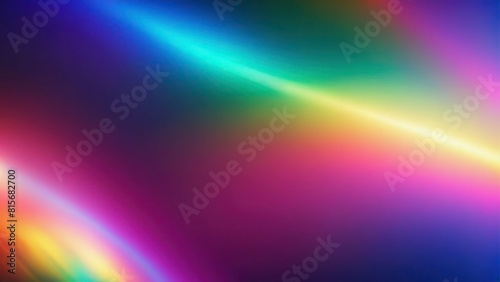 Holographic Rainbow Flare Abstract Background with Blurred Light Refraction