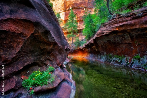 Picturesque scene of Oak Creek Canyon, Arizona, photo