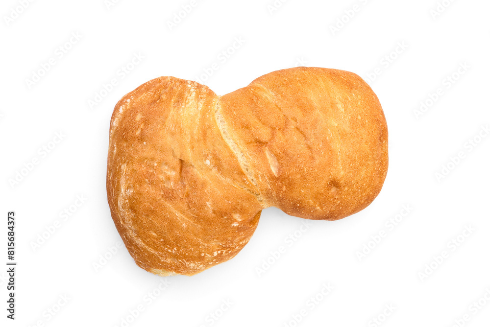 Wheat ciabatta isolated on white background. Wheat ciabatta isolated on white background.