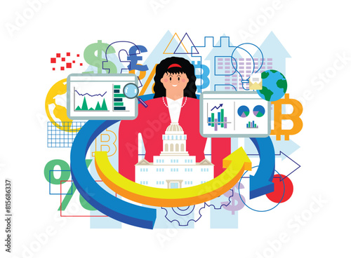 City businesswoman and successful global business