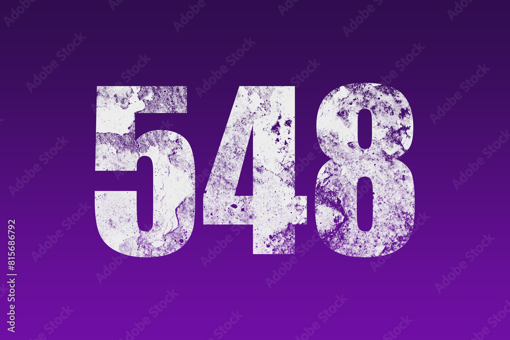 flat white grunge number of 548 on purple background. flat white grunge number of 548 on purple background.