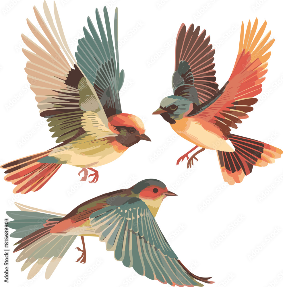 Obraz premium illustration of birds