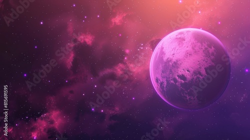 Fantasy Planetary in outer space sky template background. Generated AI image