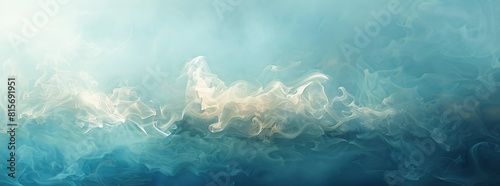 a serene abstract artwork featuring gentle drifts of smoke floating softly across the canvas.  photo