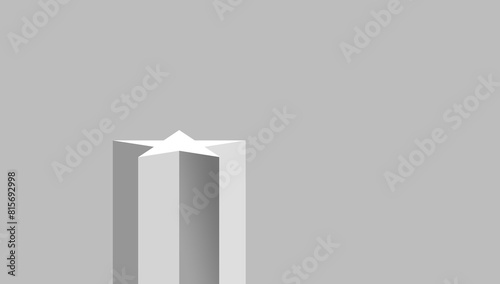  stars shape block cube podium stage 3d Abstract minimal scene mockup products display, Stage showcase. Vector geometric form