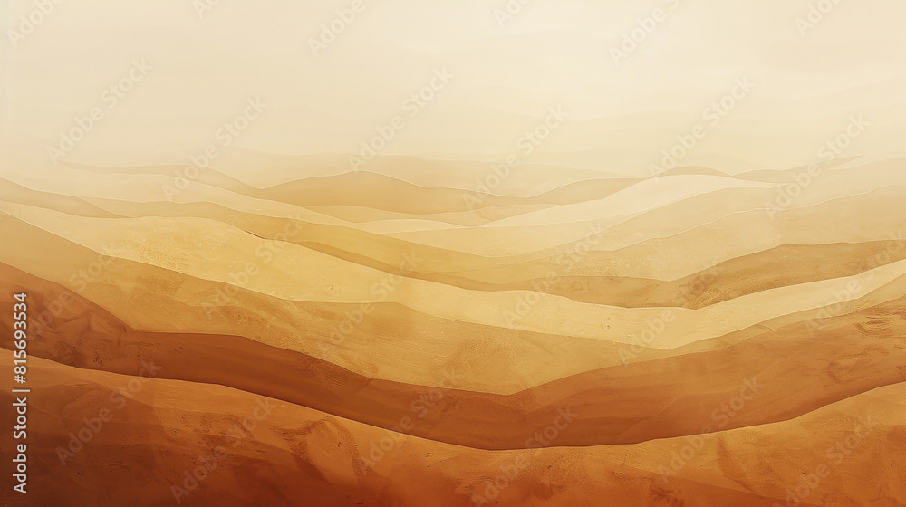 Naklejka premium abstract composition inspired by the golden sands of the desert, with warm tones of beige, tan, and ochre creating a sense of vastness and solitude.