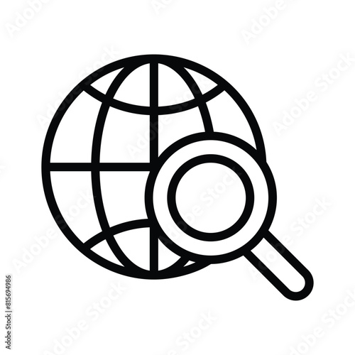 Icon of global search in unique and trendy style, ready to use