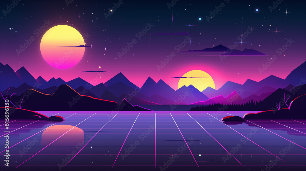 retro background in 80s style