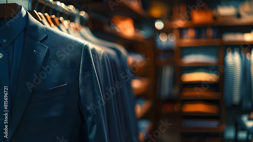 man men clothing and accessories luxury store  interior : Generative AI photo