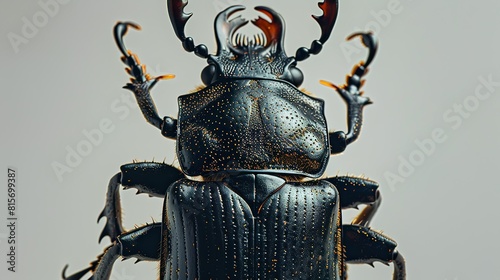 Beetle close-up macro entomology showcase mockup insect design