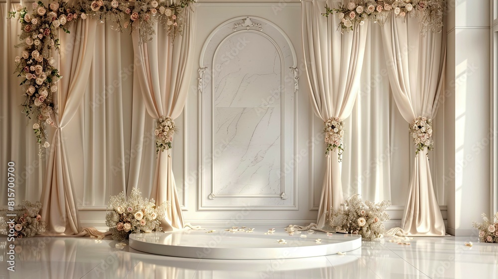 portrait backdrop luxury wedding and advertising