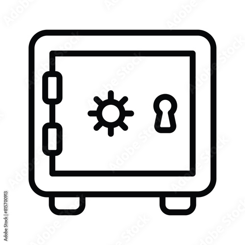 Bank vault for money saving, an icon of bank locker in editable style, premium vector