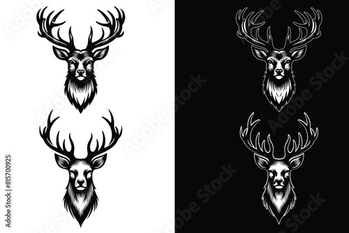 deer head silhouette vector
