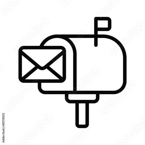 An icon of postal box, mail box vector design, postbox icon