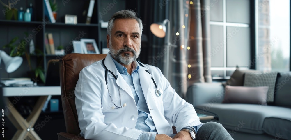 male doctor office with stethoscope health care, ai male doctor office with stethoscope health care, ai