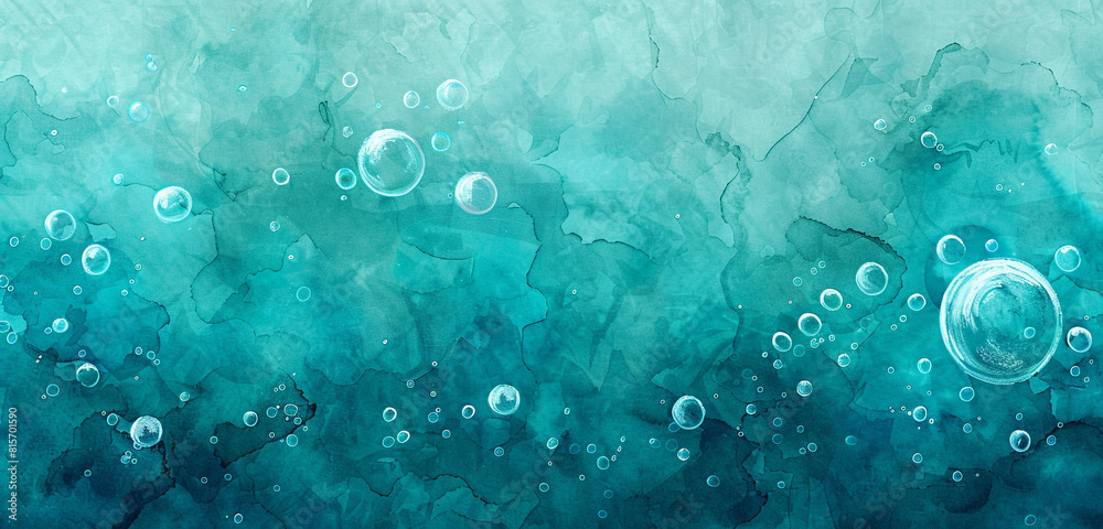 Deep sea teal watercolors with holography. Deep sea teal watercolors with holography.