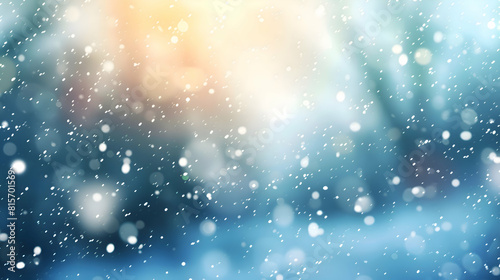 abstract winter christmas sunset background with bokeh lights.generative ai