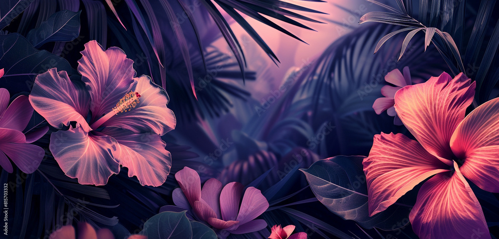 a floral Pink tropical abstract background with soft lighting a floral Pink tropical abstract background with soft lighting