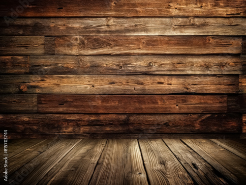 A wooden wall with a large gap in the middle. The wall is made of wood and has a rustic feel to it